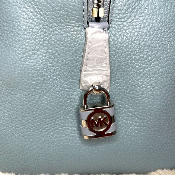 Large Dusty Blue Kirby Michael Kors Satchel Bag Never Used - Picture 4 of 6